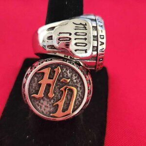 H-D Black/Gold/Silver Motor Co. Ring